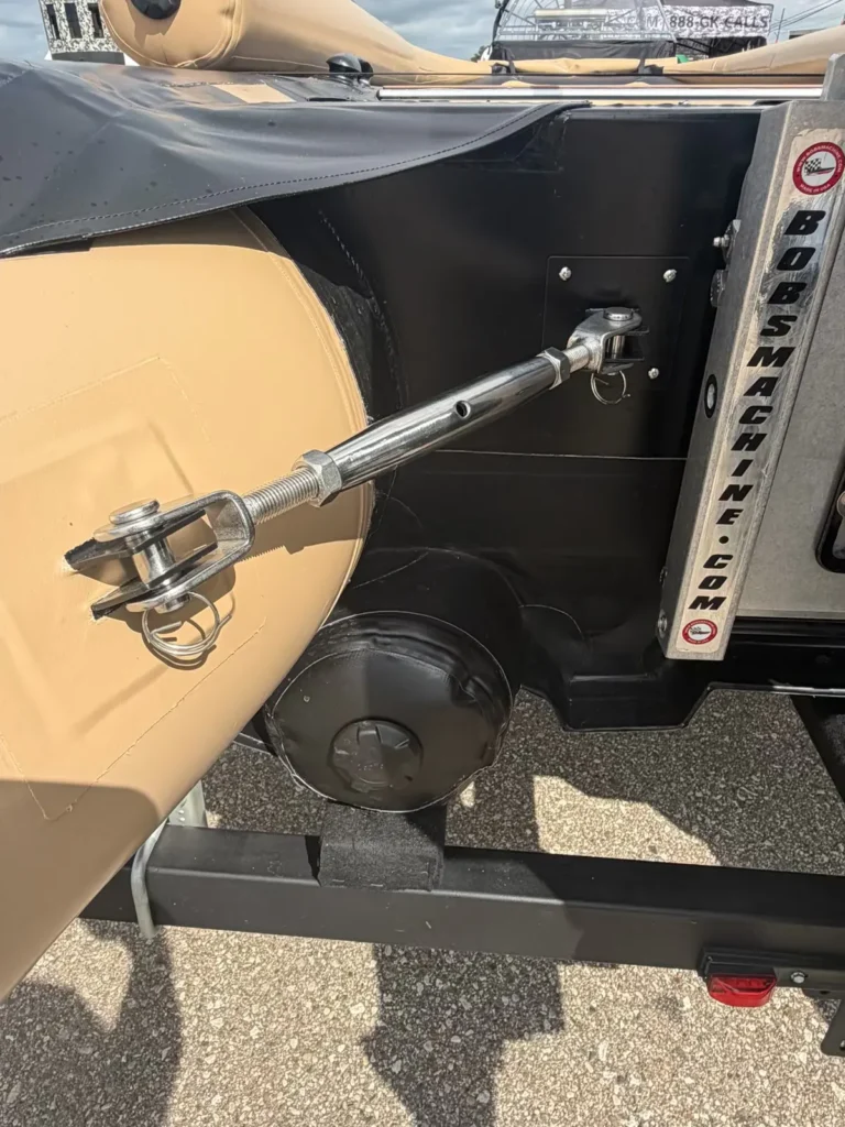 4mm aluminum transom and stainless brace on the Seal Craft inflatable Jet Raft